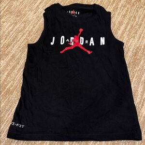 Jordan Boys Black Sleeveless Shirt